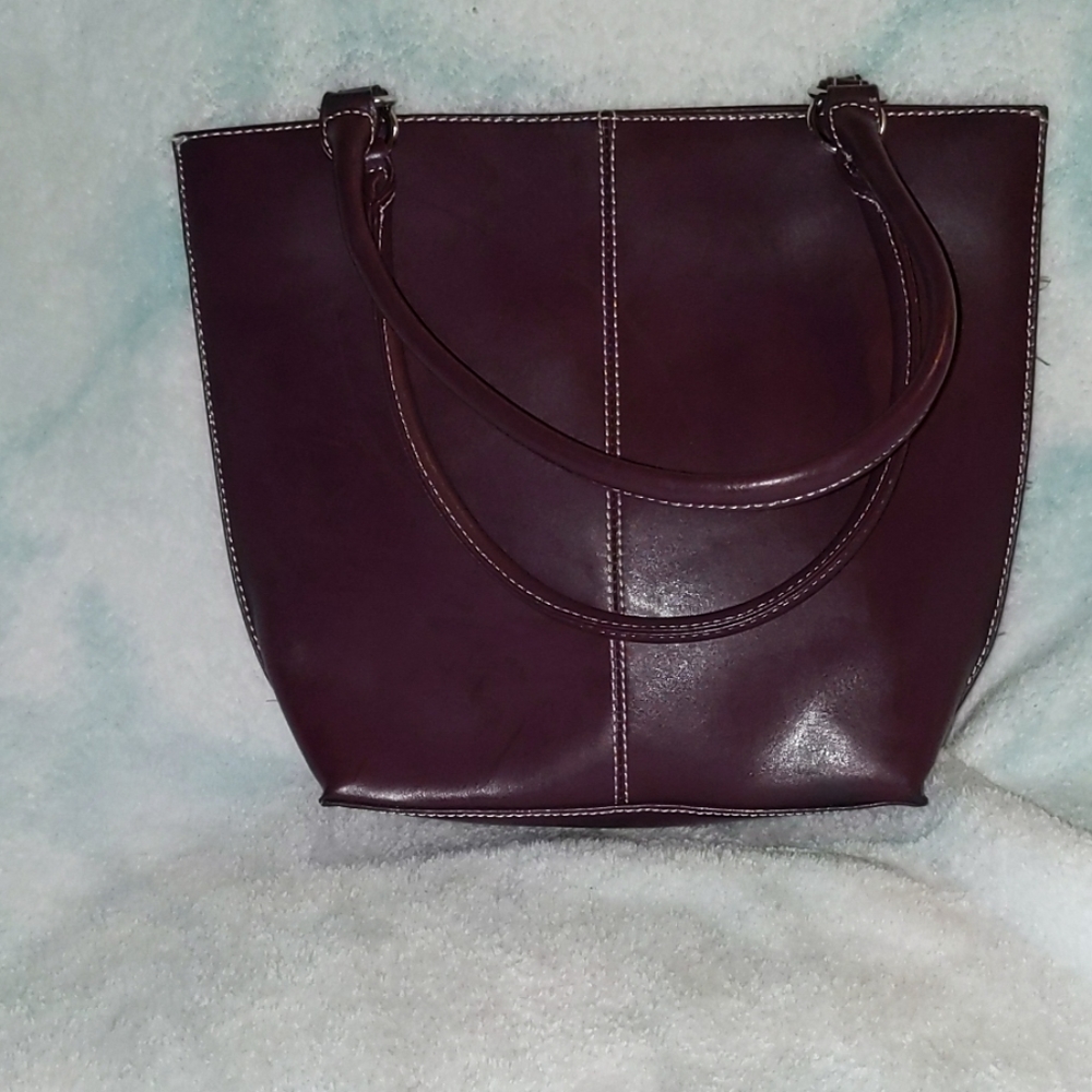 Plum color hand bag